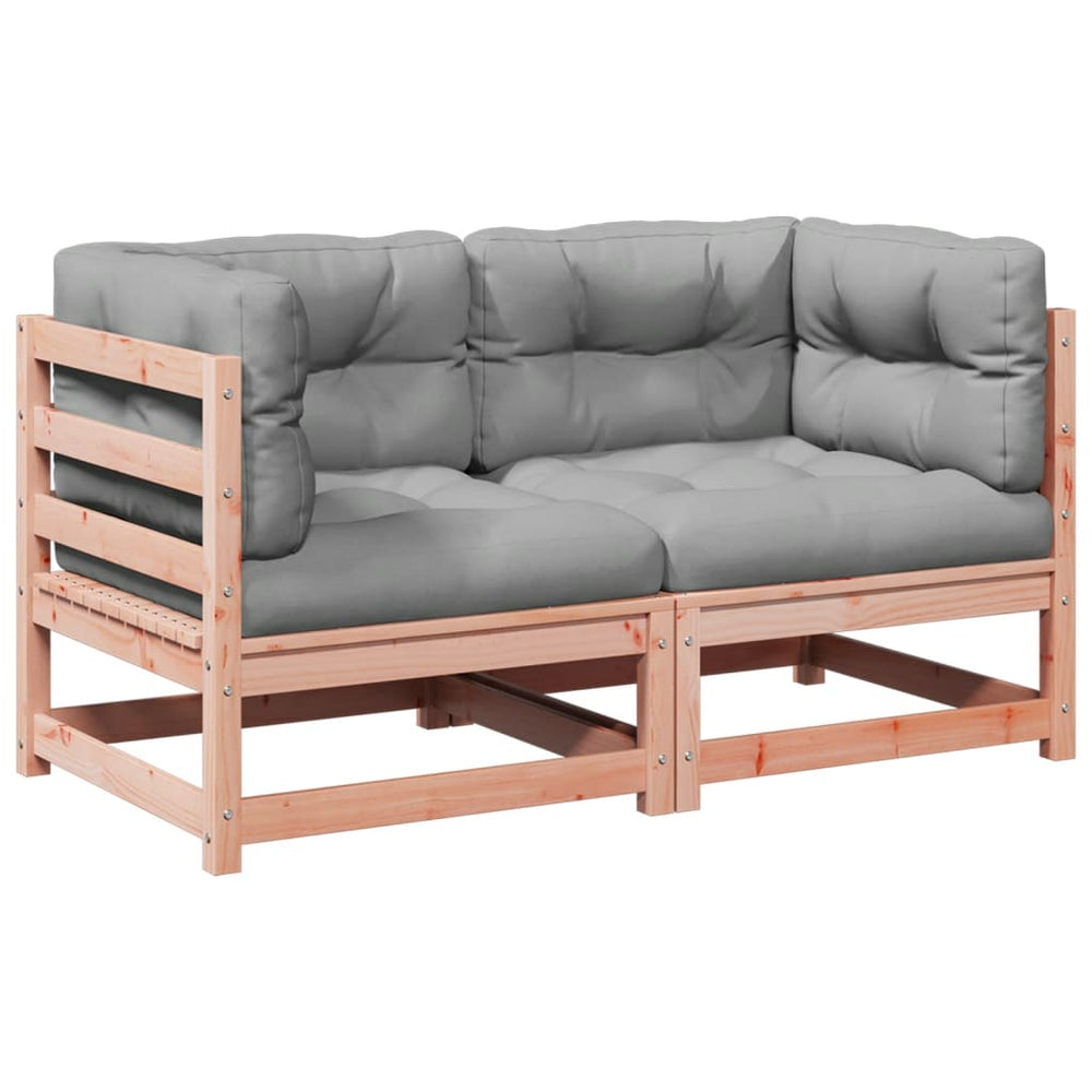 vidaXL Salon de jardin 2 pcs avec coussins Bois de douglas massif