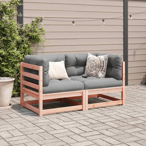 2-tlg. Garten Sofagarnitur Douglasie mit Kissen