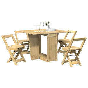 5-tlg. Esstisch-Set Kiefer massiv