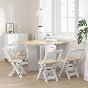 5-tlg. Klapptisch-Set Corona Weiß Kiefer