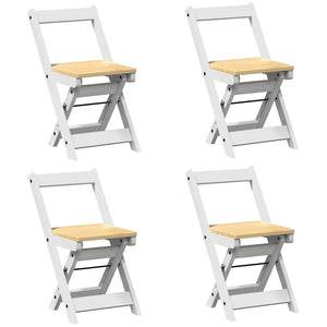 5-tlg. Klapptisch-Set Corona Weiß Kiefer