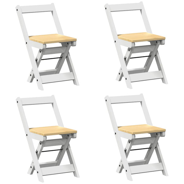 5-tlg. Klapptisch-Set Corona Weiß Kiefer