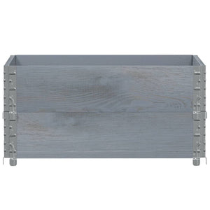 Palettenaufsatzrahmen 2er Set 80x60cm Kiefer Grau