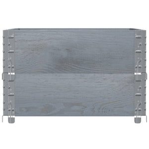 Palettenaufsatzrahmen 2er Set 80x60cm Kiefer Grau