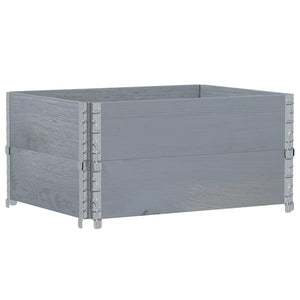 Palettenaufsatzrahmen 2er Set 80x60cm Kiefer Grau