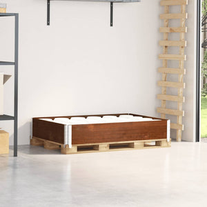 Palettenaufsatzrahmen 120x80 cm Braun Kiefer