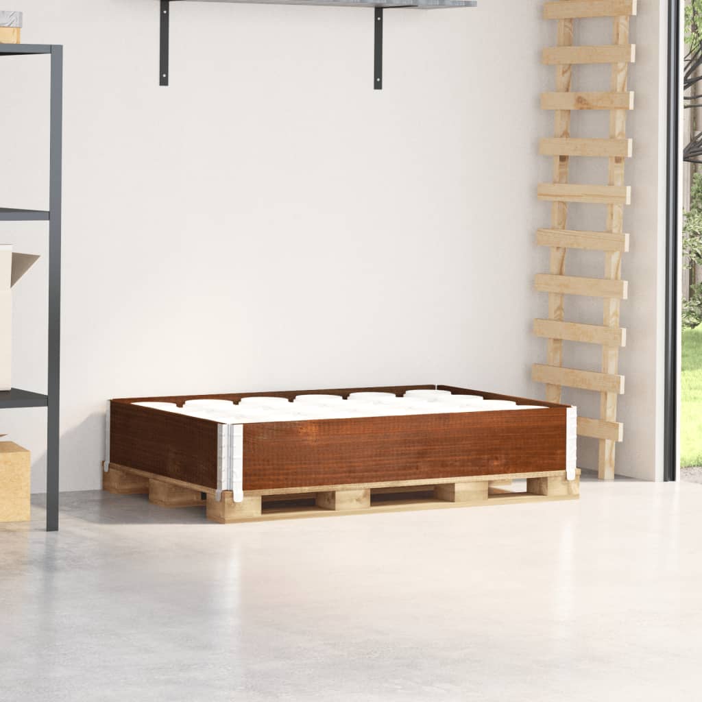 Palettenaufsatzrahmen 120x80 cm Braun Kiefer