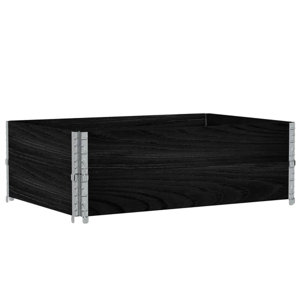 Palettenaufsatzrahmen 2er Set 120x180cm Schwarz
