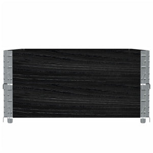 Palettenaufsatzrahmen 2er Set 120x180cm Schwarz