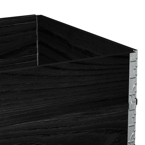 Palettenaufsatzrahmen 2er Set 120x180cm Schwarz