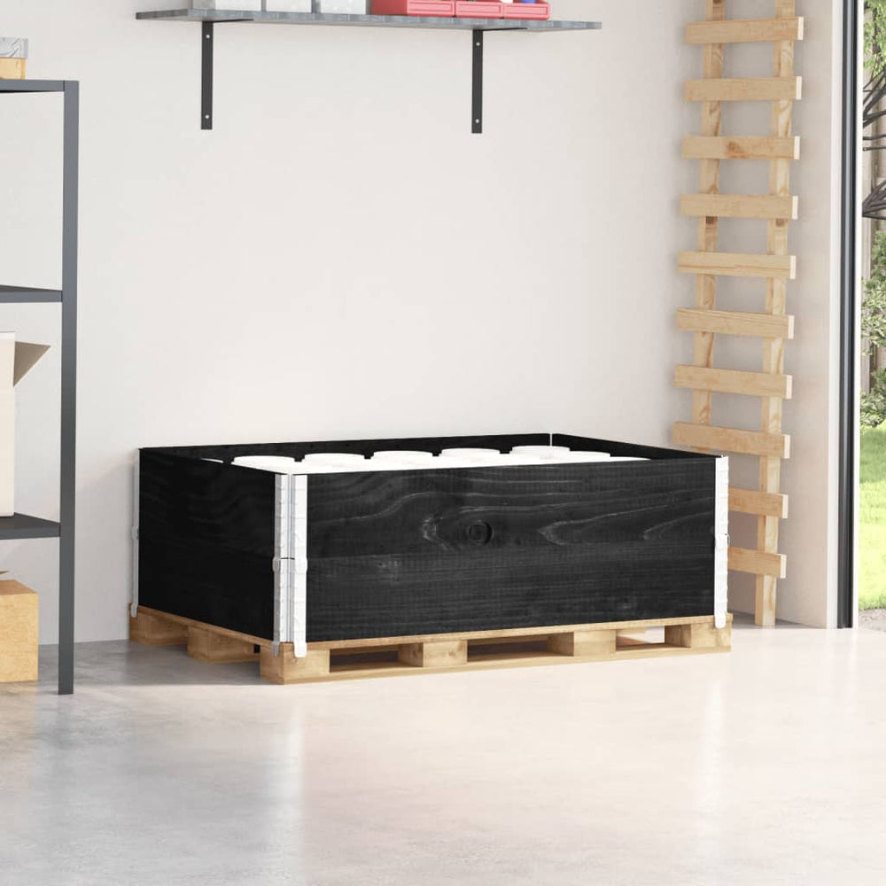 Palettenaufsatzrahmen 2er Set 120x180cm Schwarz