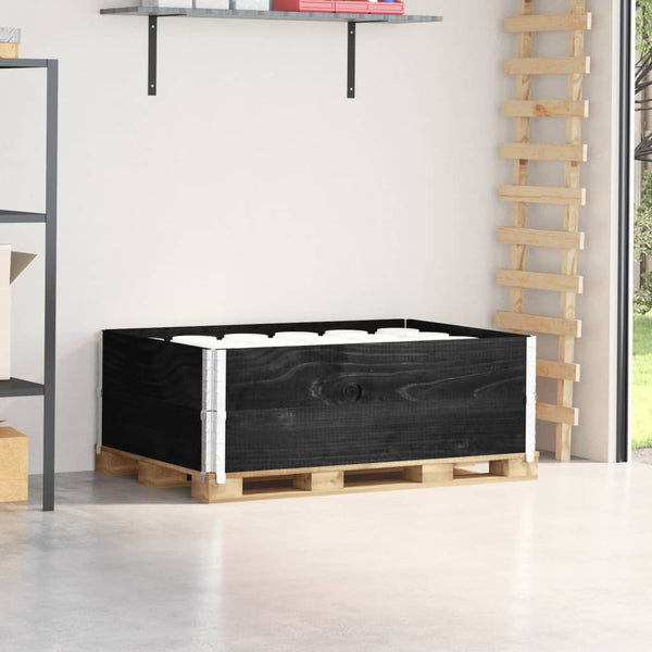 Palettenaufsatzrahmen 2er Set 120x180cm Schwarz