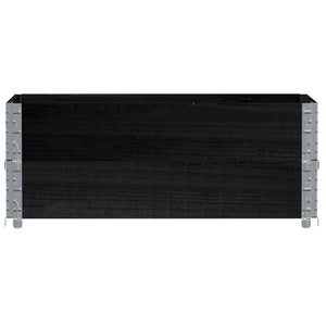 Palettenaufsatzrahmen 2er Set 100x50cm Schwarz