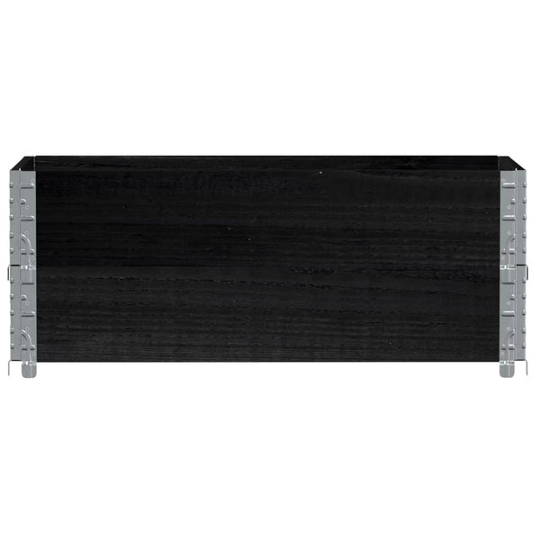 Palettenaufsatzrahmen 2er Set 100x50cm Schwarz