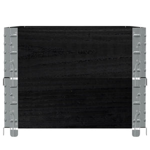 Palettenaufsatzrahmen 2er Set 100x50cm Schwarz