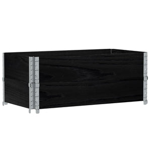 Palettenaufsatzrahmen 2er Set 100x50cm Schwarz