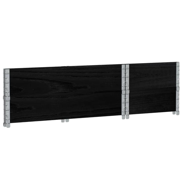 Palettenaufsatzrahmen 2er Set 100x50cm Schwarz