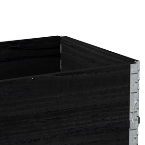 Palettenaufsatzrahmen 2er Set 100x50cm Schwarz