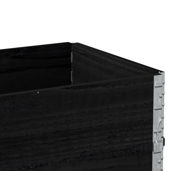 Palettenaufsatzrahmen 2er Set 100x50cm Schwarz