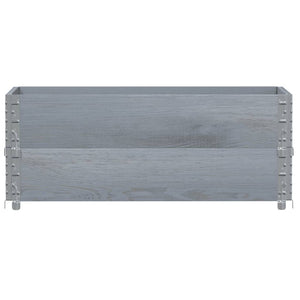 Palettenaufsatzrahmen 2er Set 100x50cm Kiefer Grau