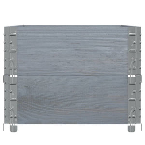 Palettenaufsatzrahmen 2er Set 100x50cm Kiefer Grau