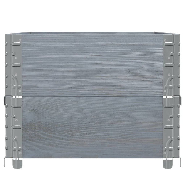 Palettenaufsatzrahmen 2er Set 100x50cm Kiefer Grau
