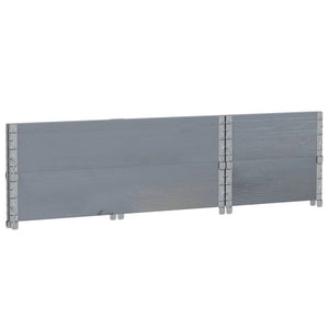 Palettenaufsatzrahmen 2er Set 100x50cm Kiefer Grau