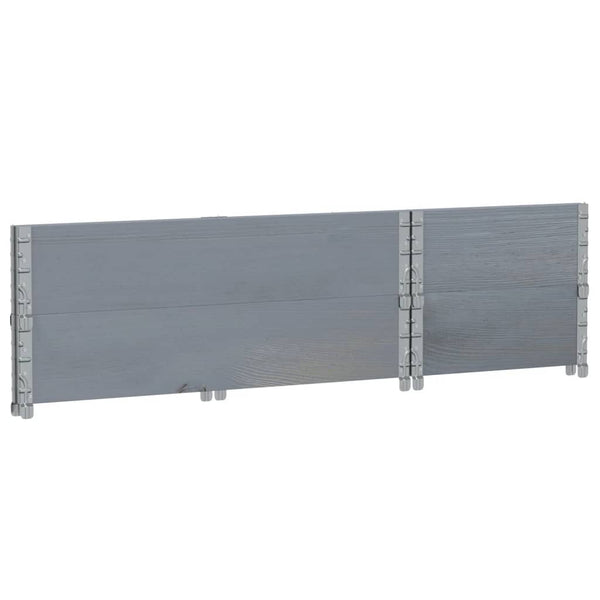 Palettenaufsatzrahmen 2er Set 100x50cm Kiefer Grau