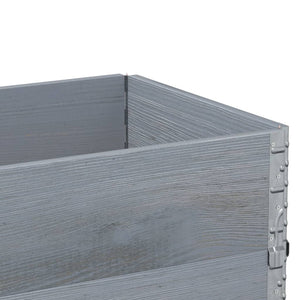 Palettenaufsatzrahmen 2er Set 100x50cm Kiefer Grau