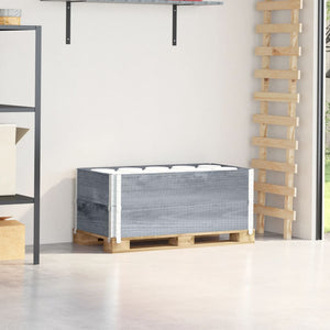 Palettenaufsatzrahmen 2er Set 100x50cm Kiefer Grau