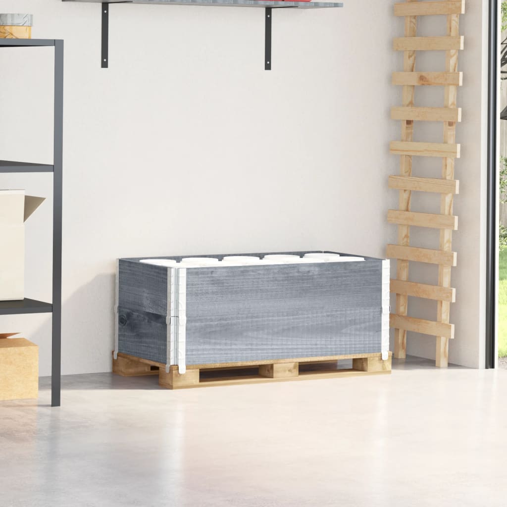 Palettenaufsatzrahmen 2er Set 100x50cm Kiefer Grau