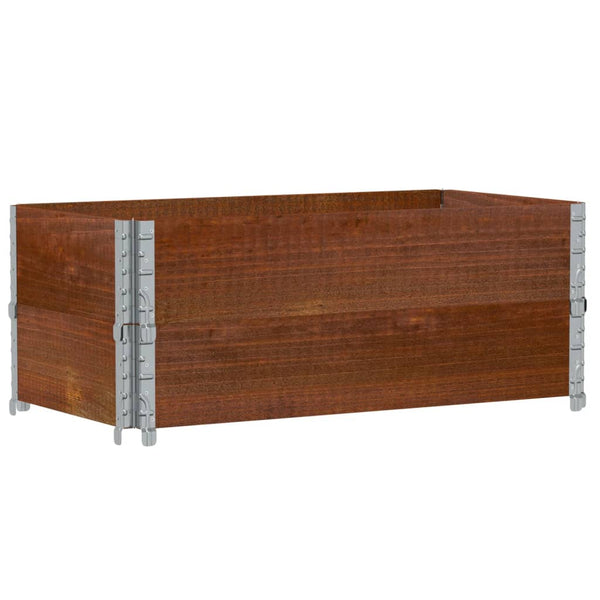 Palettenaufsatzrahmen 2er Set Braun 100x50cm