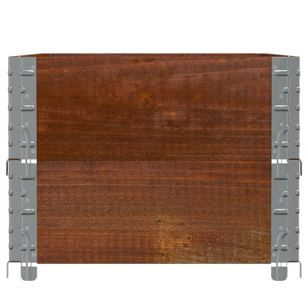 Palettenaufsatzrahmen 2er Set Braun 100x50cm