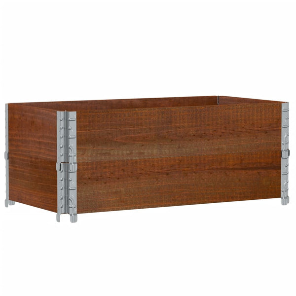 Palettenaufsatzrahmen 2er Set Braun 100x50cm