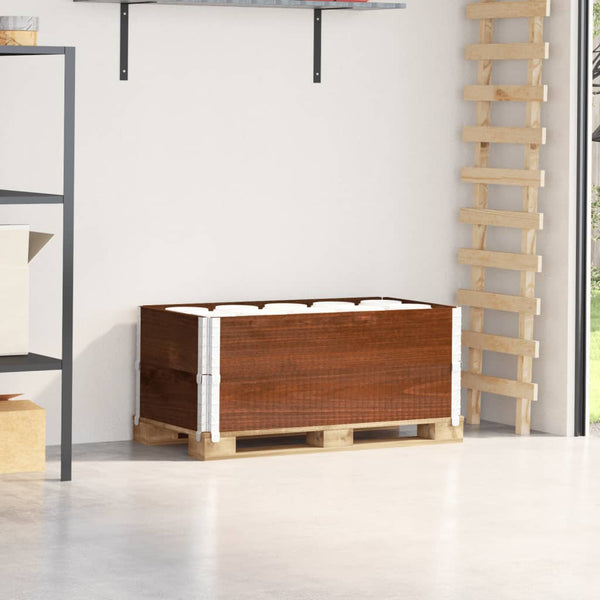 Palettenaufsatzrahmen 2er Set Braun 100x50cm