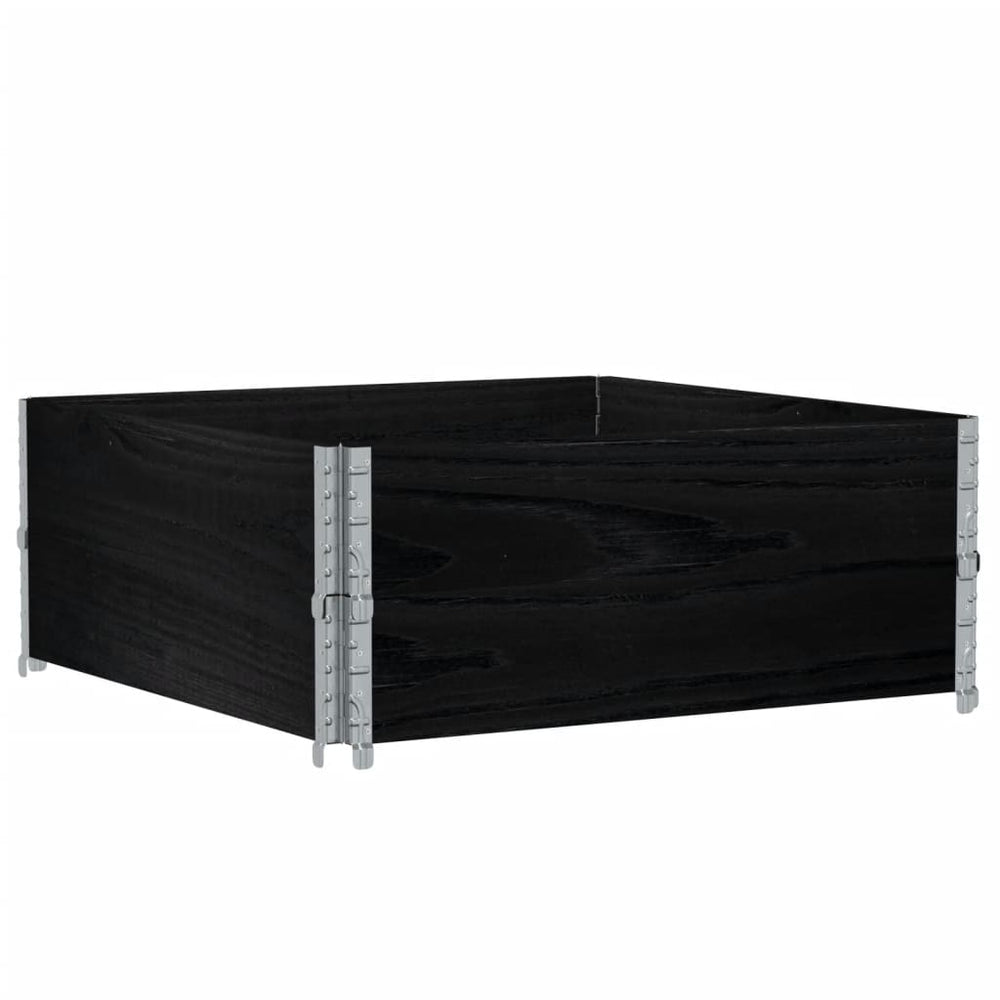 Palettenaufsatzrahmen 100x100 Schwarz, 2er Set