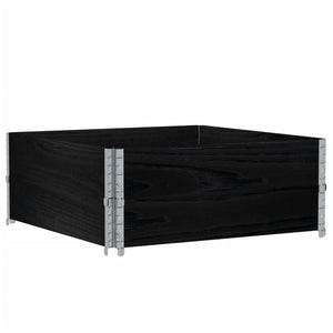 Palettenaufsatzrahmen 100x100 Schwarz, 2er Set