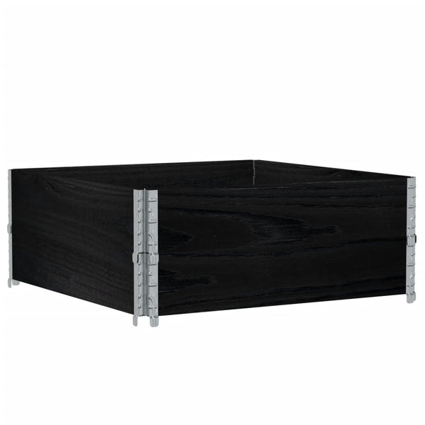 Palettenaufsatzrahmen 100x100 Schwarz, 2er Set