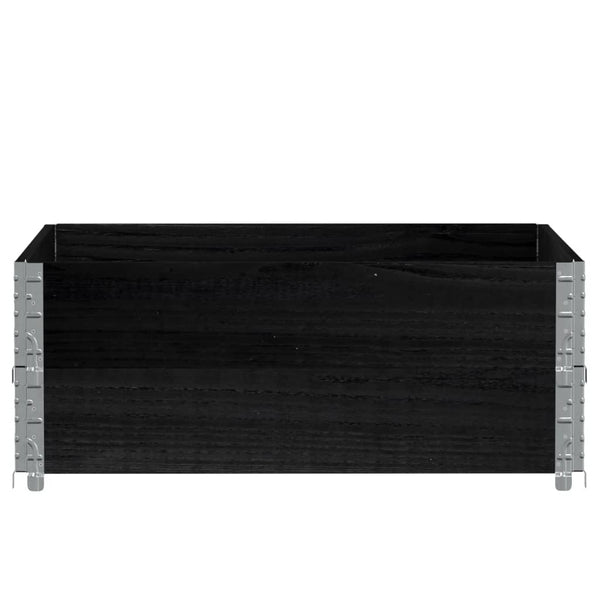 Palettenaufsatzrahmen 100x100 Schwarz, 2er Set