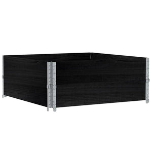 Palettenaufsatzrahmen 100x100 Schwarz, 2er Set