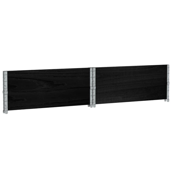 Palettenaufsatzrahmen 100x100 Schwarz, 2er Set