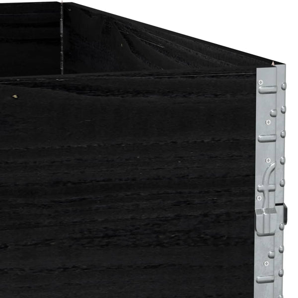 Palettenaufsatzrahmen 100x100 Schwarz, 2er Set