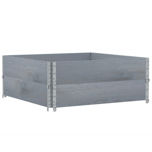 Palettenaufsatzrahmen Grau 100x100cm 2er Set