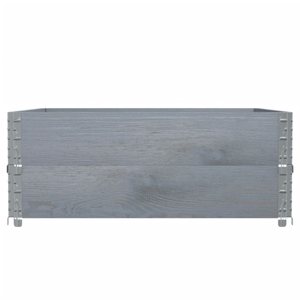 Palettenaufsatzrahmen Grau 100x100cm 2er Set