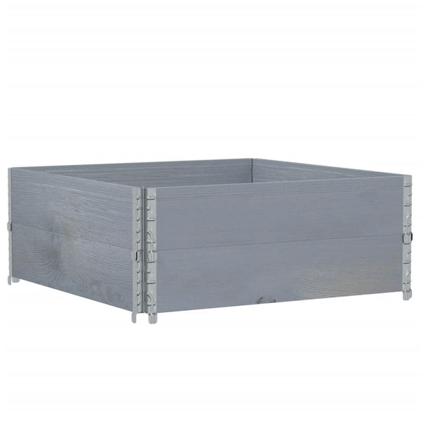 Palettenaufsatzrahmen Grau 100x100cm 2er Set