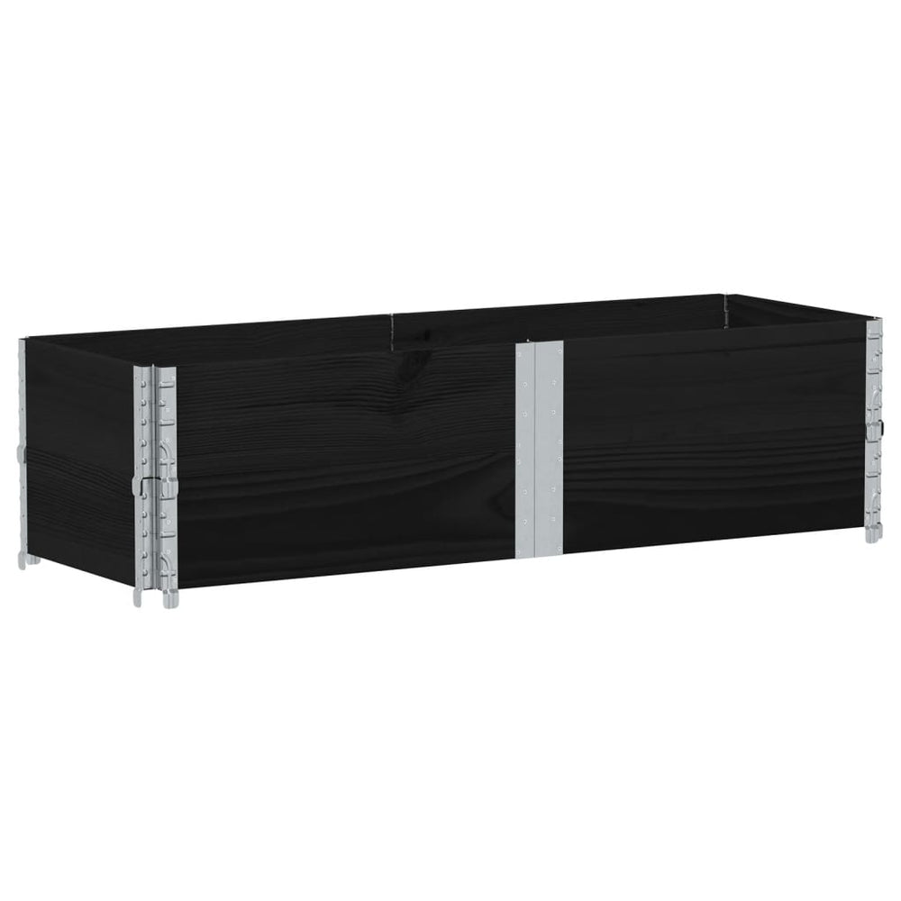Palettenaufsatzrahmen 2er Set Schwarz 150x50cm