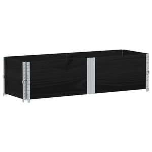 Palettenaufsatzrahmen 2er Set Schwarz 150x50cm
