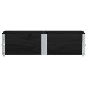 Palettenaufsatzrahmen 2er Set Schwarz 150x50cm