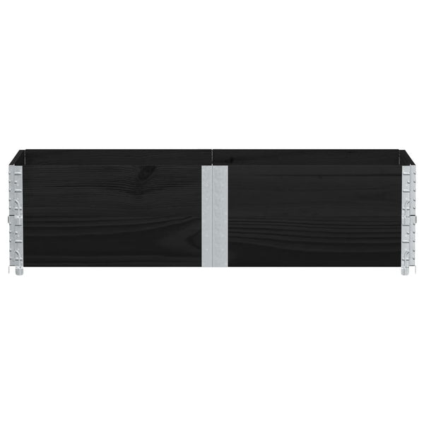 Palettenaufsatzrahmen 2er Set Schwarz 150x50cm