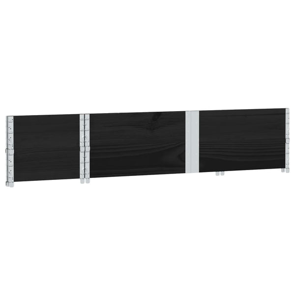 Palettenaufsatzrahmen 2er Set Schwarz 150x50cm